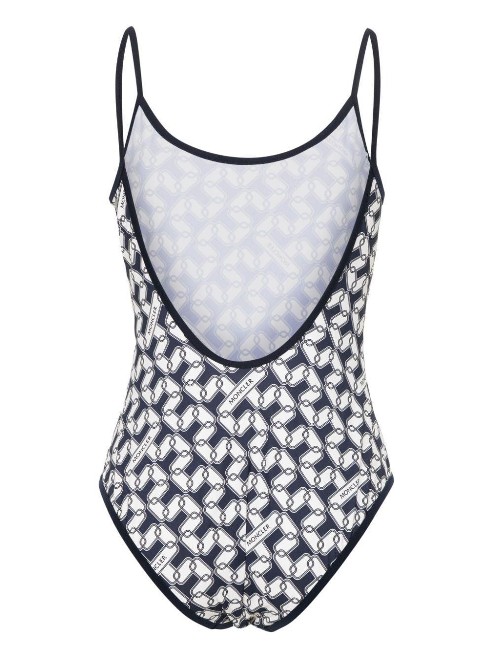 MONCLER Chainlink Printed One-piece Swimsuit In Multi Product Image