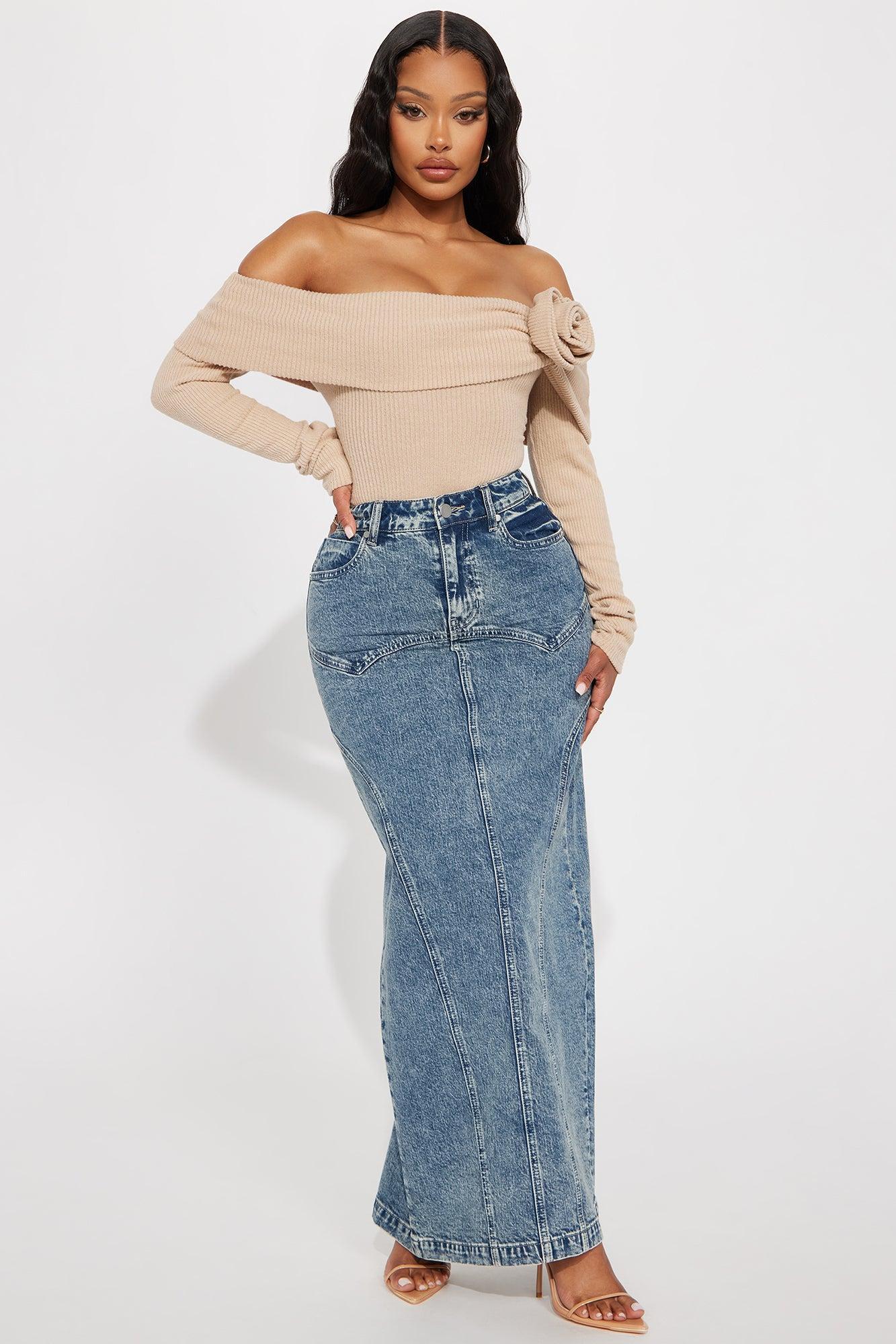 Rosa Off Shoulder Bodysuit - Cream Product Image