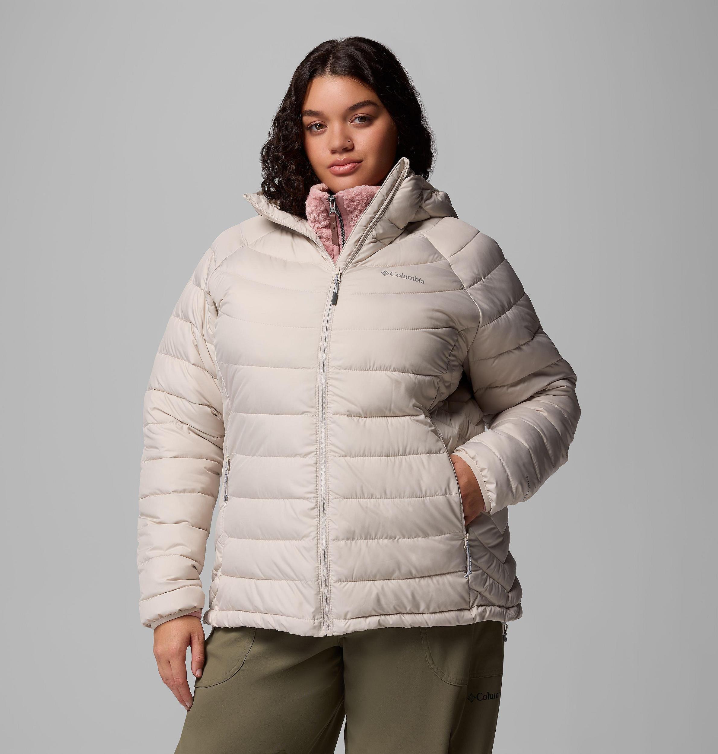 Columbia Womens Powder Lite II Hooded Jacket - Plus Size- Product Image