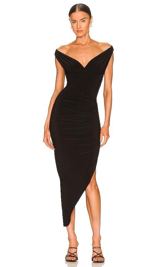 Tara Side-Drape Midi Gown Product Image