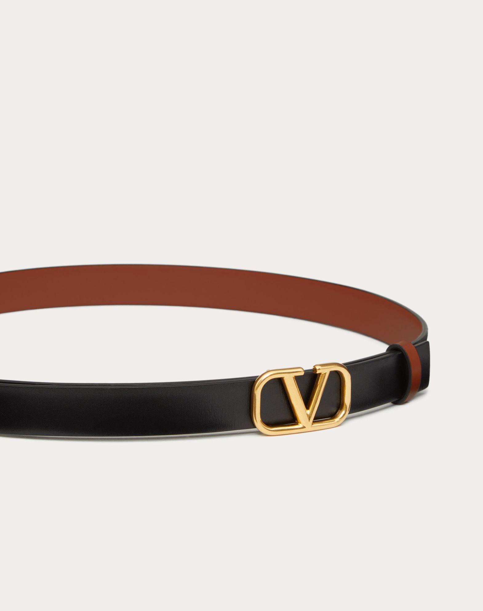 Reversible Vlogo Signature Belt In Glossy Calfskin 20 Mm Product Image