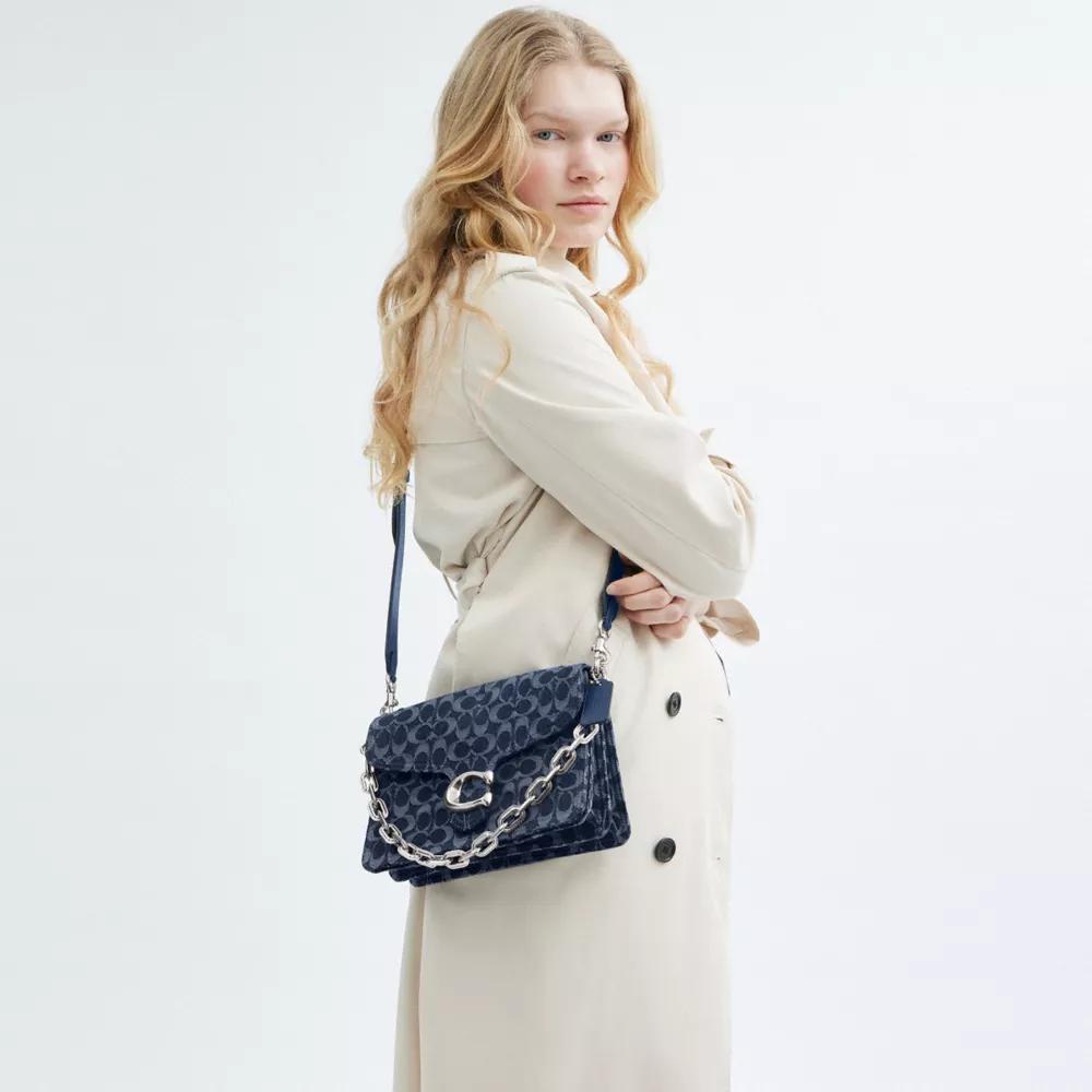 Chain Tabby Shoulder Bag In Signature Denim Product Image