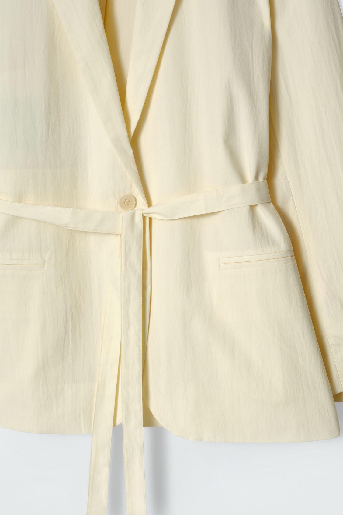 TIE-WAIST COTTON BLAZER Product Image