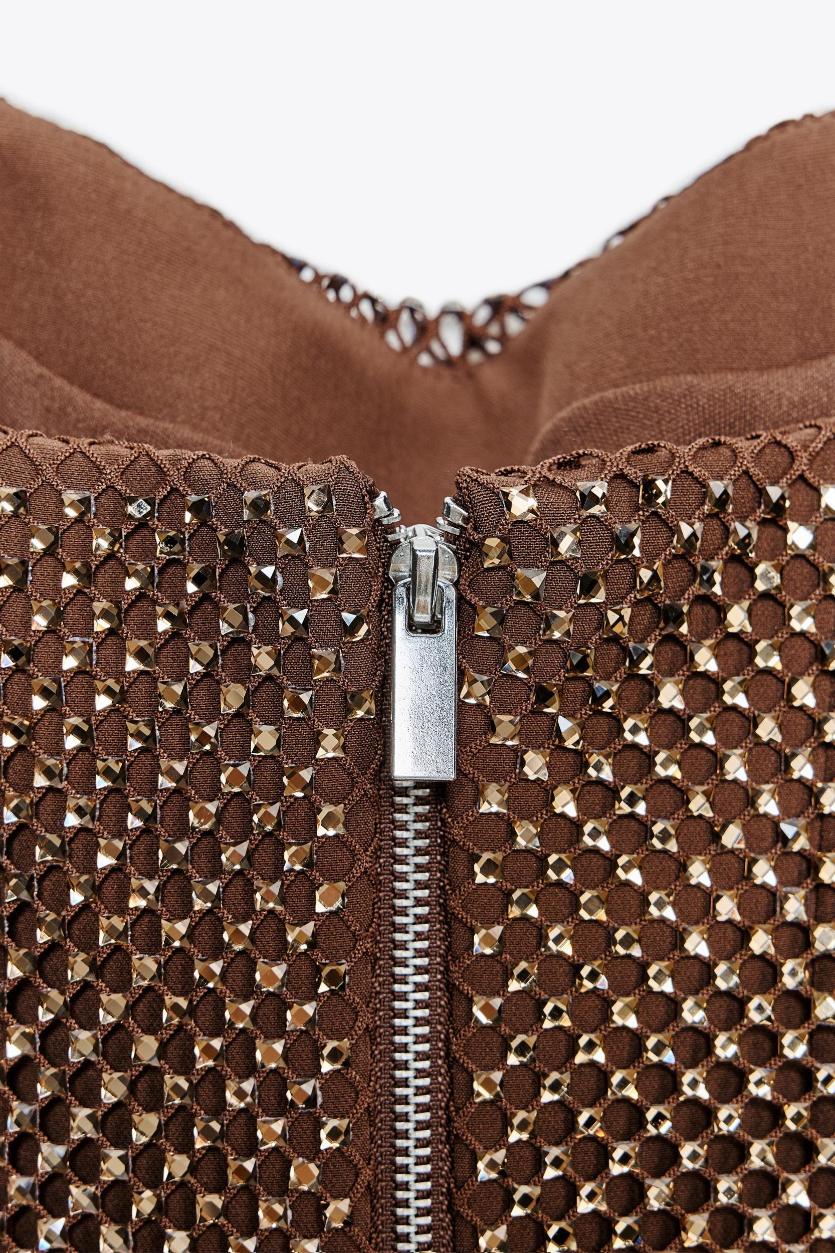 RHINESTONE DRAPED TOP Product Image