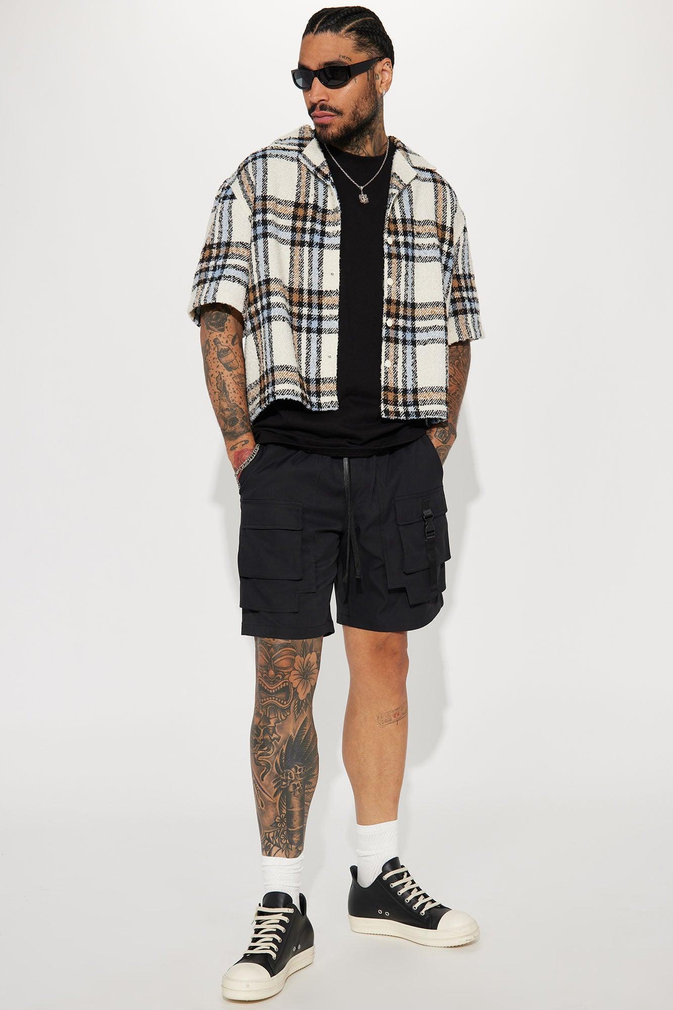 All Cap Utility Nylon Cargo Shorts - Black Product Image
