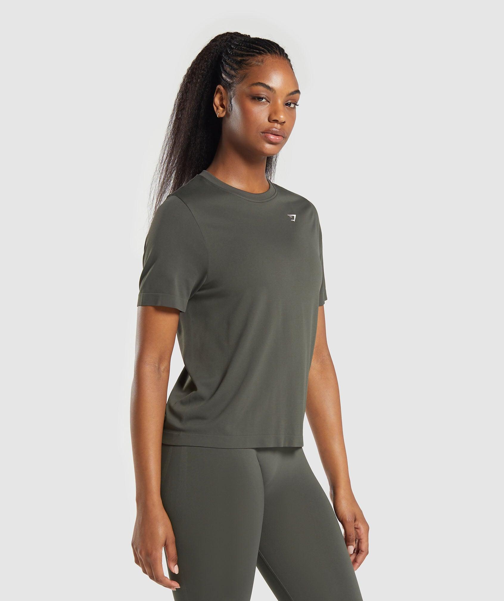 Gymshark Everyday Seamless T-Shirt - Strength Green Female Product Image