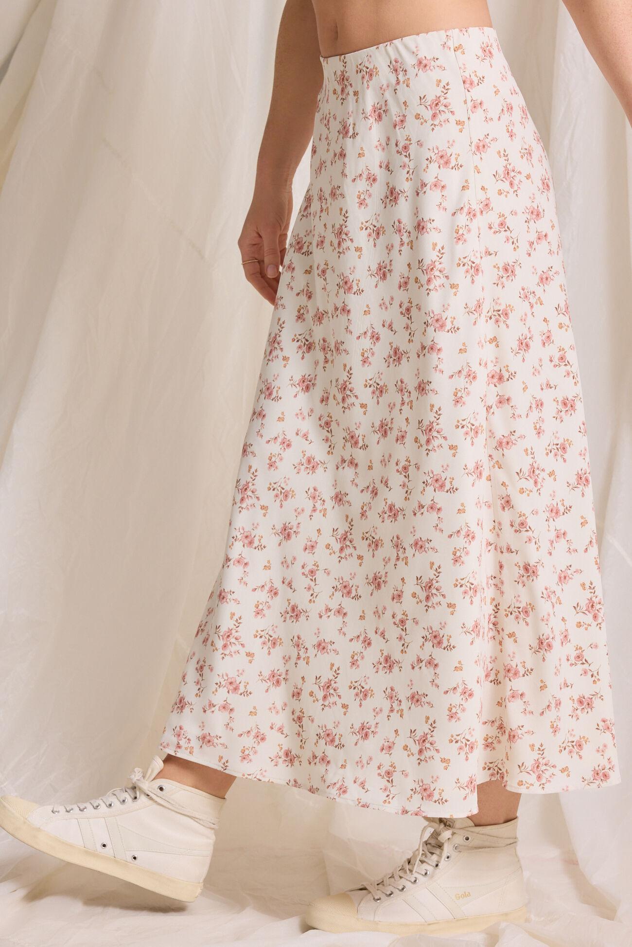 Lucky Floral Midi Skirt Product Image