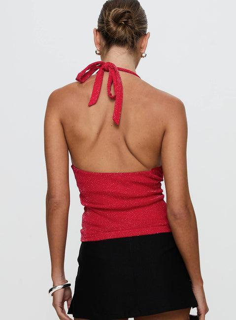 Allende Halter Top Red Product Image