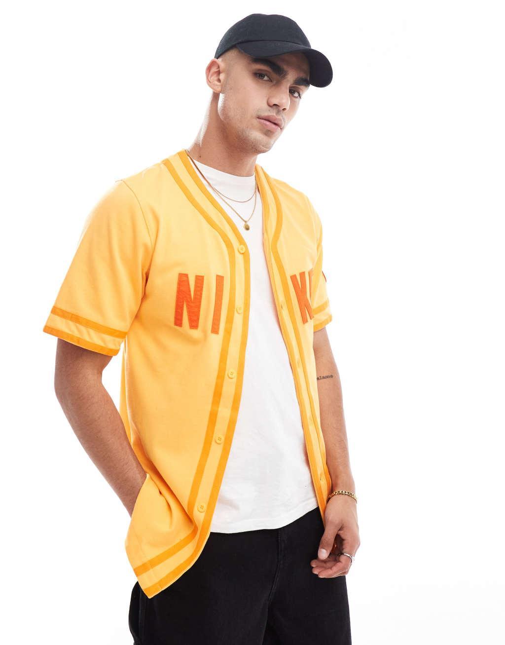 Nike Baseball jersey in orange Product Image