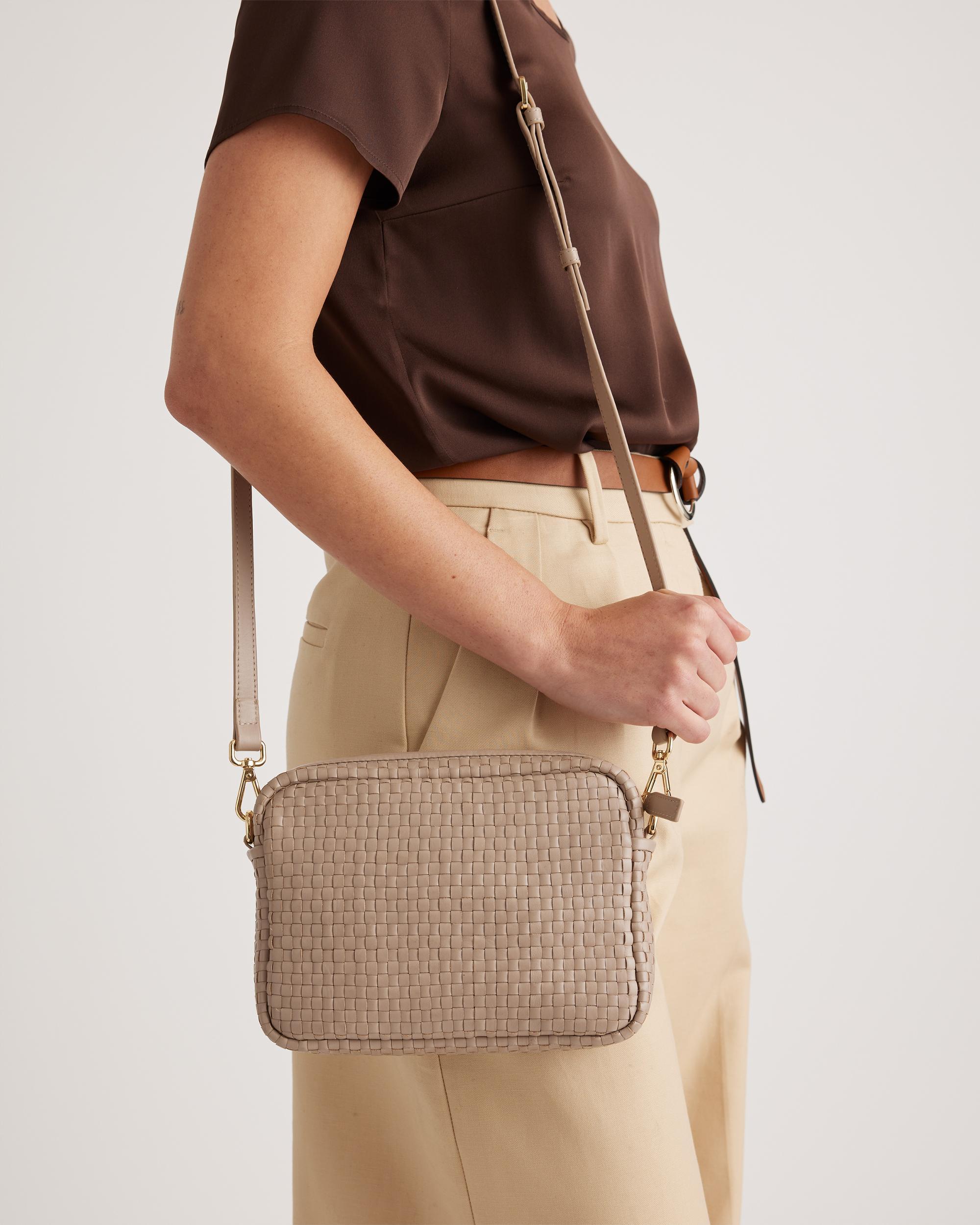 Quince | Women's Italian Leather Handwoven Crossbody Product Image