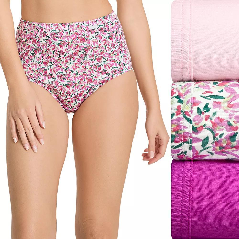 Plus Size Jockey® Elance 3-pk. Briefs Panty Set 1486, Women's, Size: 10, Pretty Meadow Team Product Image