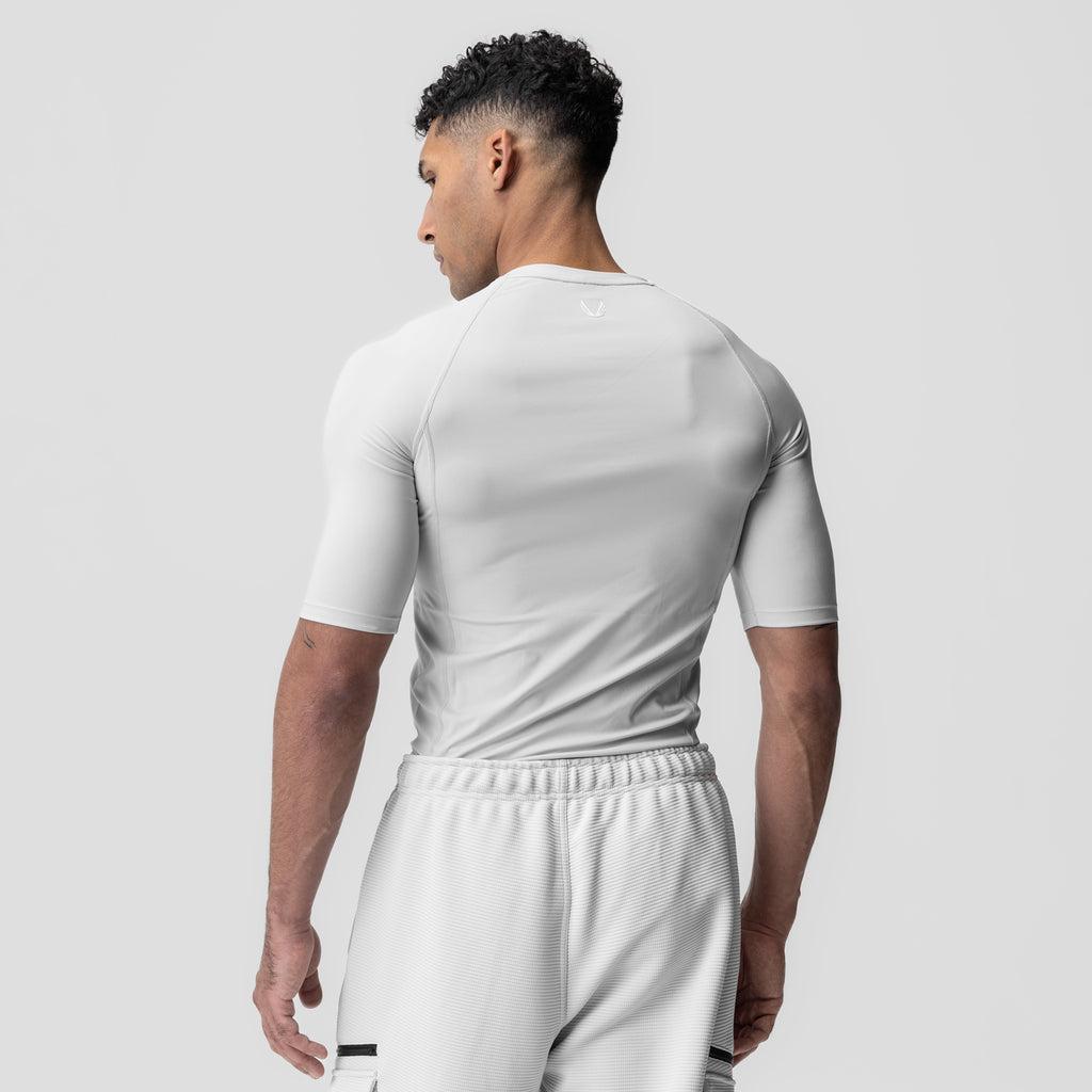 1027. WarpFlexx-Lite® Half-Sleeve Baselayer - Light Grey Product Image
