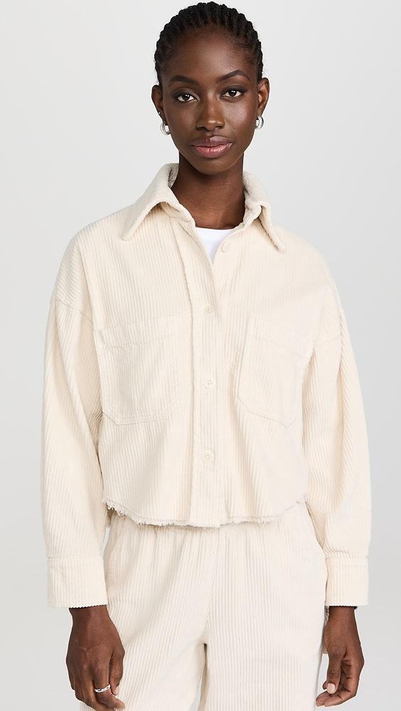 Les Tien Coopa Corduroy Crop Button Up Top | Shopbop Product Image