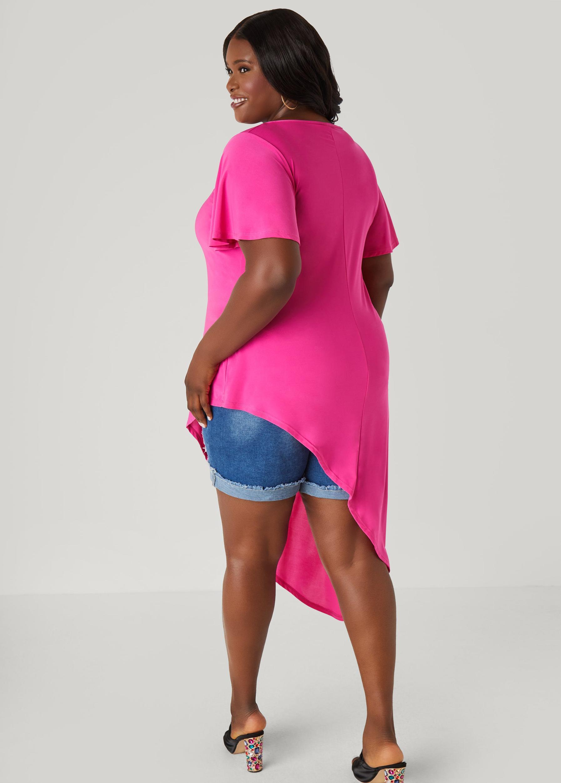 Asymmetric Stretch Knit Top Product Image