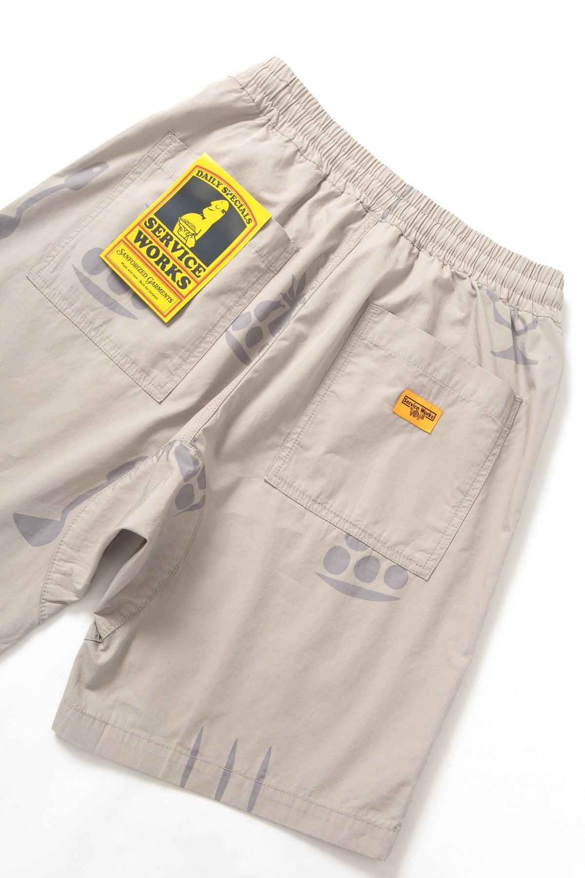 Service Works - Nourish Printed Chef Shorts - Stone Product Image