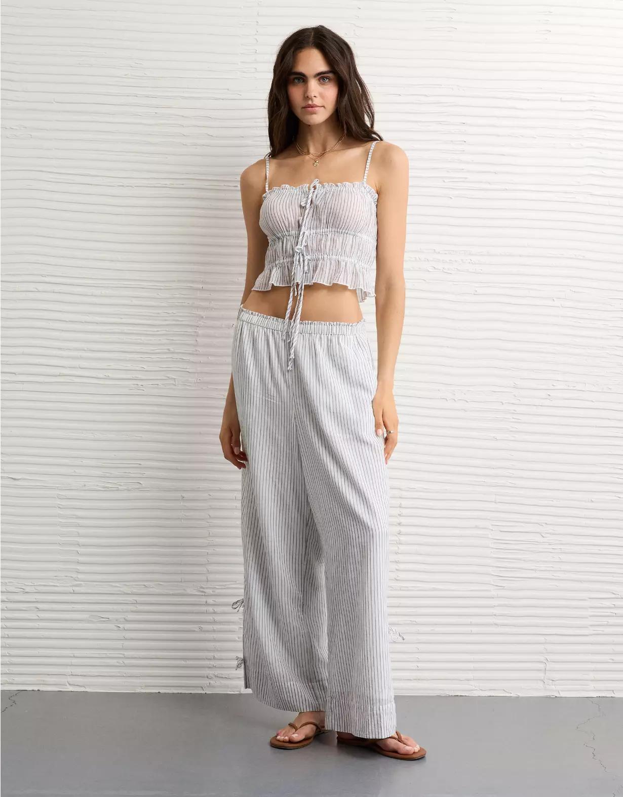 AE Stretch High-Waisted Tie Side Pull-On Pant Product Image