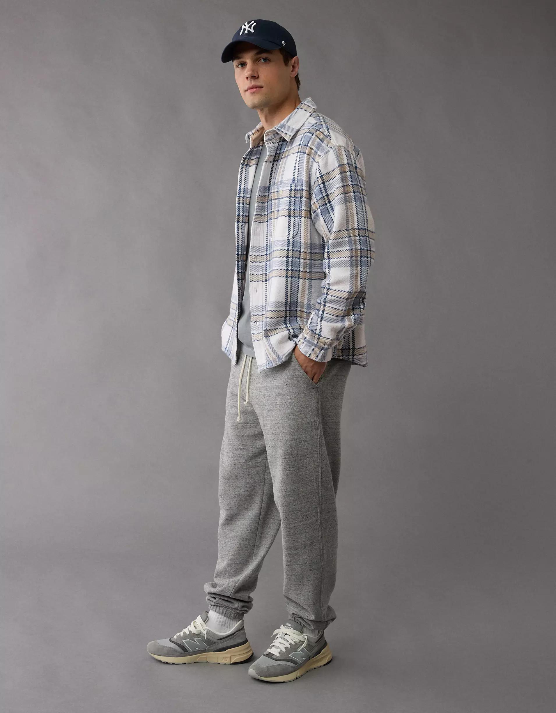 AE Textured Flannel Shirt Product Image