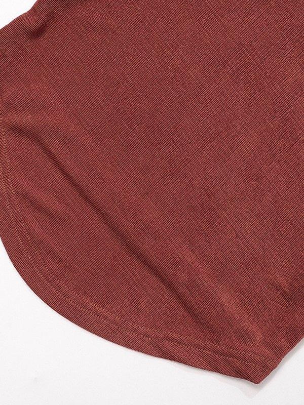 Solid Color Round Neck Short Sleeve Tee Product Image