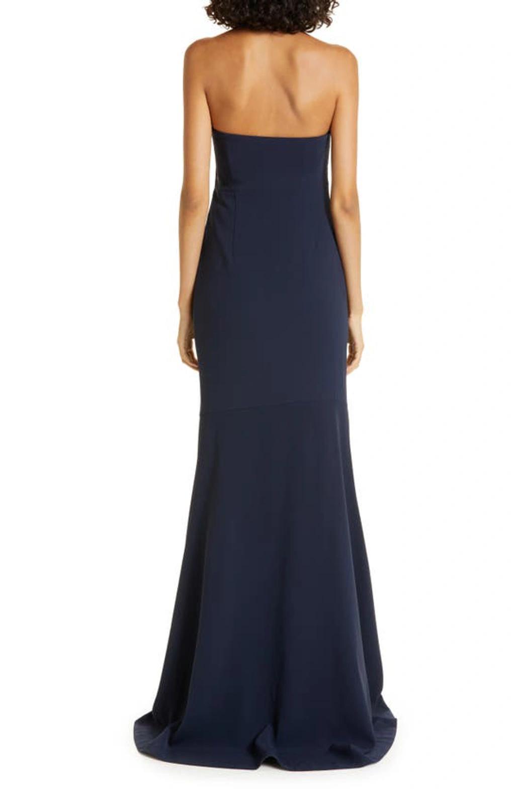 Cinq A Sept Hyde Strapless Gown In Navy Product Image