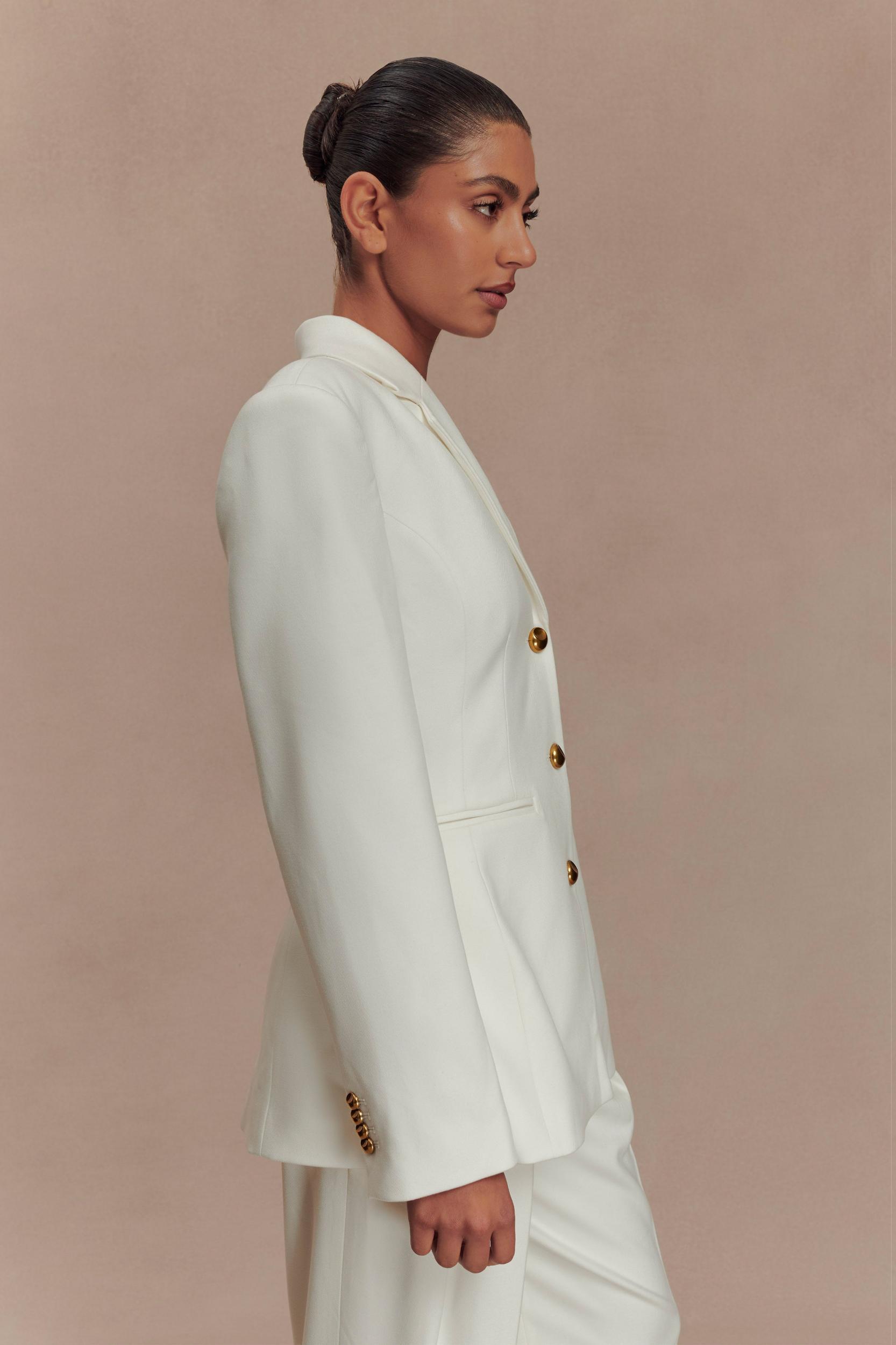 Bellamy Cinched Blazer - Ivory Product Image