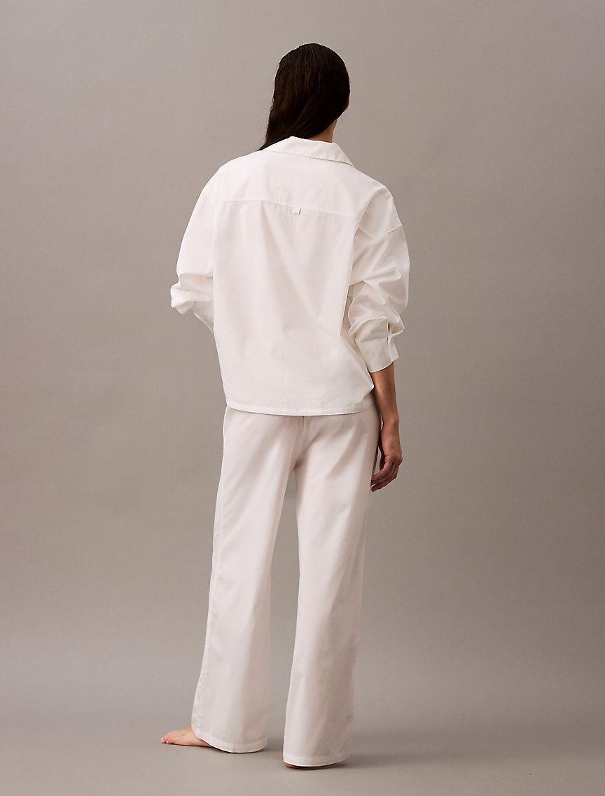 Cotton Poplin Wide Leg Pants Product Image