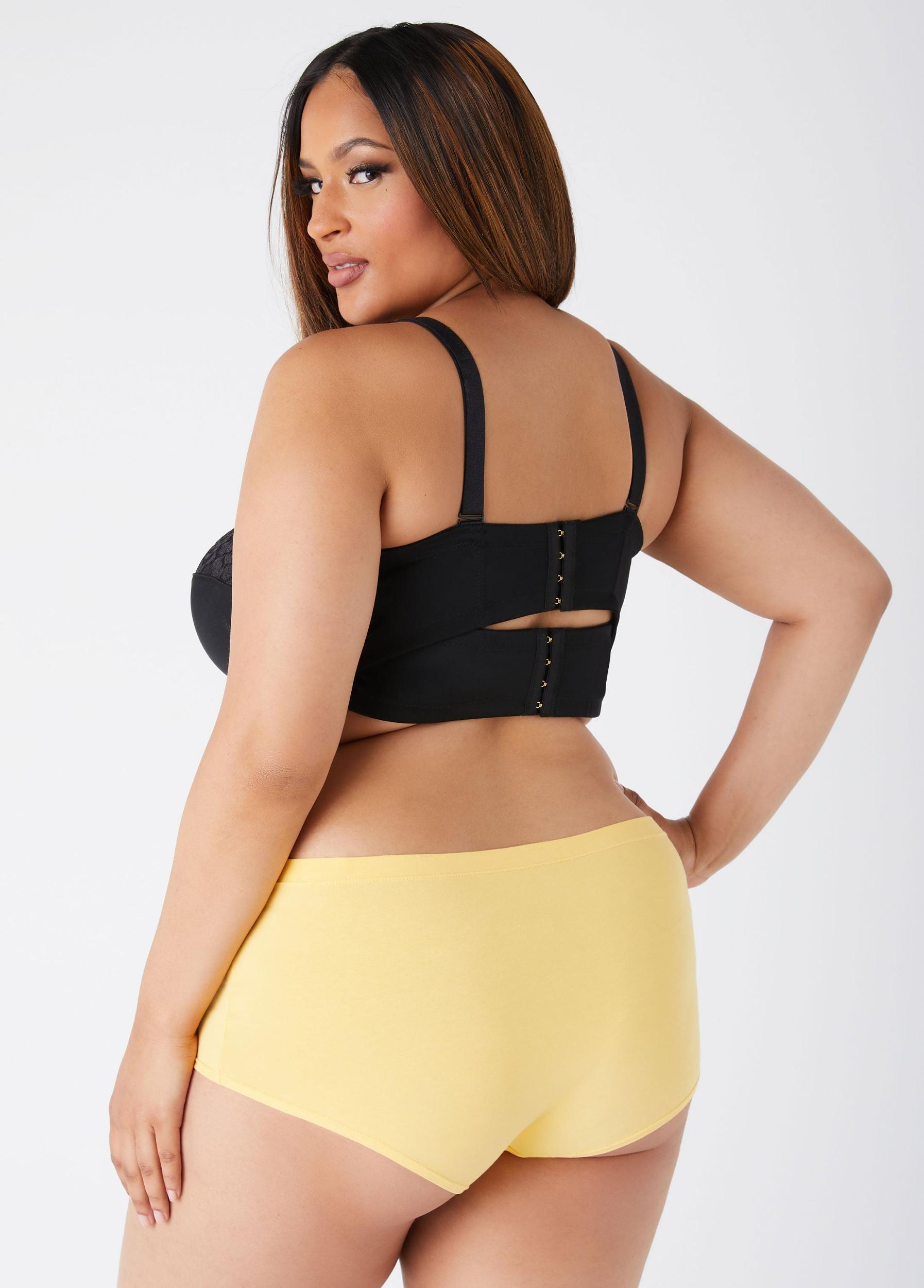 Plus Size Logo Print Cotton Blend Boyshorts Ashley Stewart Product Image