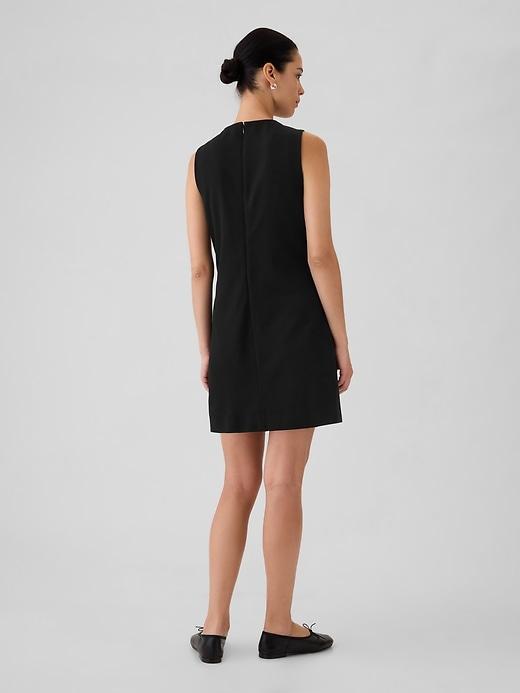 Vegan Leather Mini Shift Dress Product Image