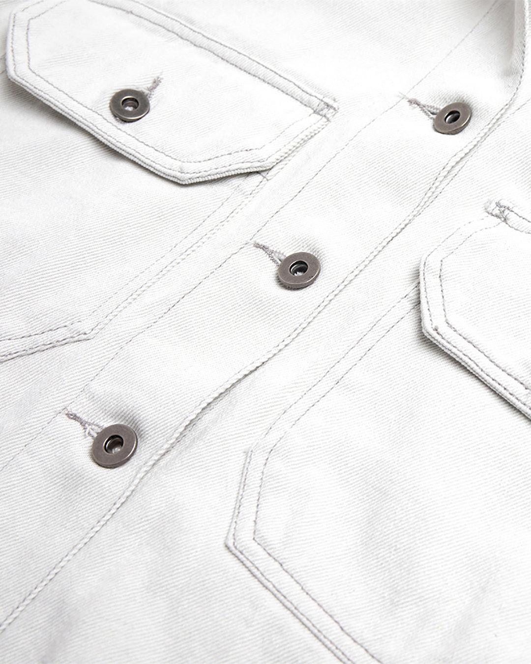Coby Denim Jacket - Bleached White Product Image