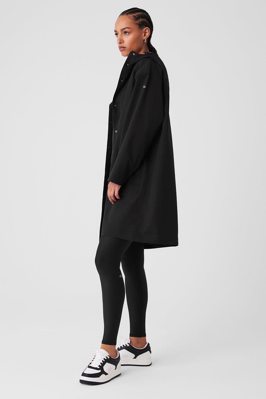 Rain Or Shine Long Coat - Black Female Product Image