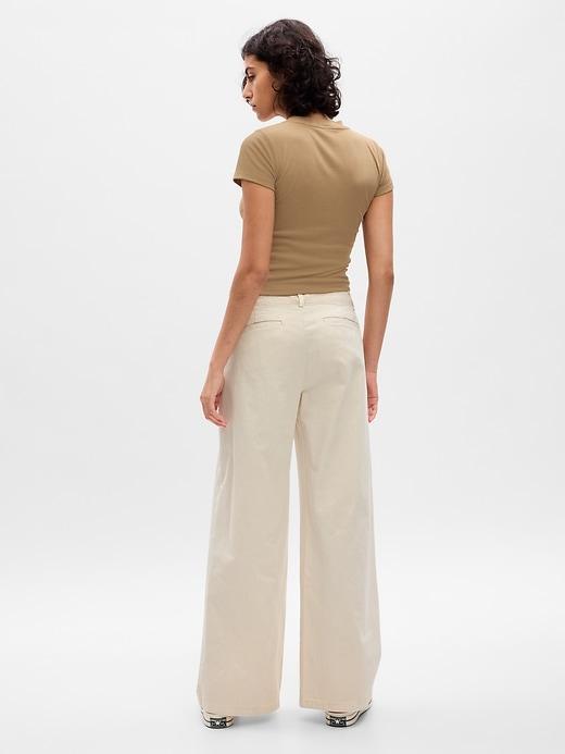 Low Rise Wide-Leg Trousers Product Image