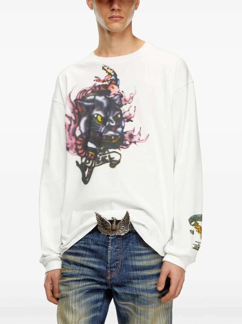 graphic-print cotton jumper Product Image