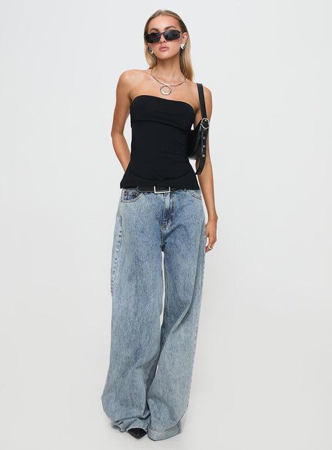 Strutter Strapless Top Black Product Image