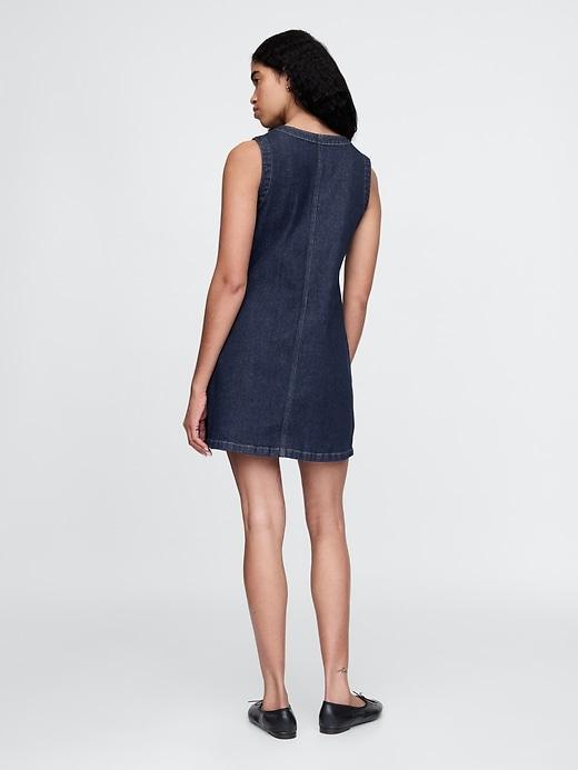 Denim Mini Shift Dress Product Image