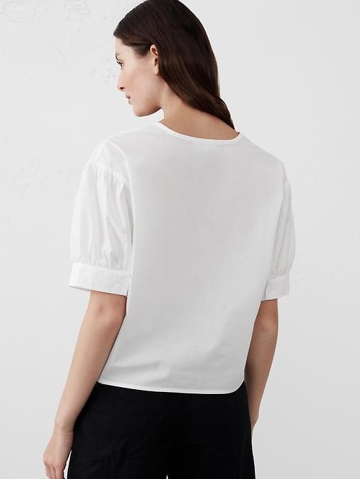 Puff-Sleeve Popover Top Product Image