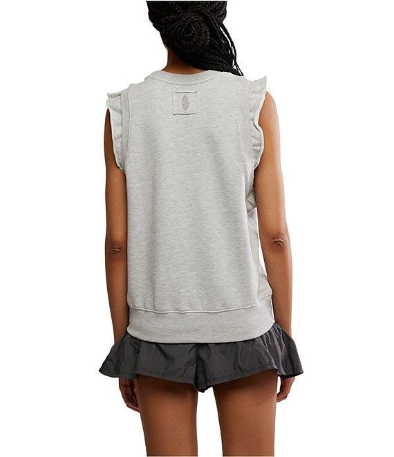 FP Movement Flutter Crew Neck Flutter Ruffle Short Sleeve Tank Product Image