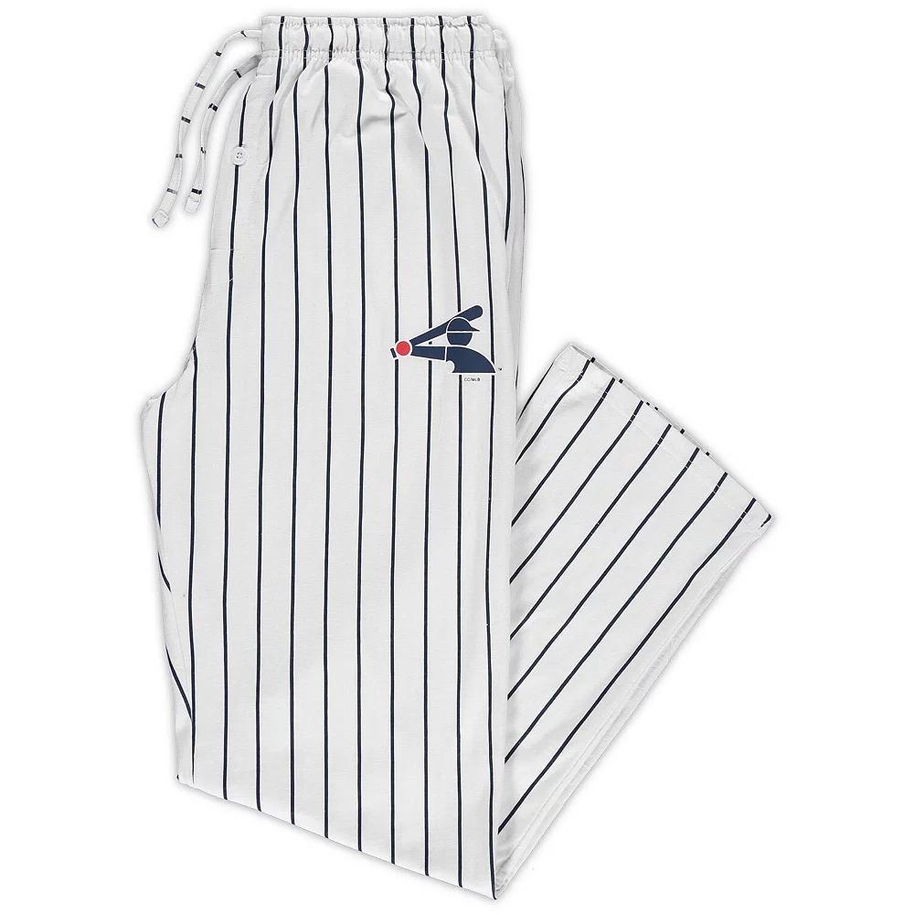 Men's Concepts Sport White/Black Chicago White Sox Big & Tall Pinstripe Sleep Pants,  Product Image