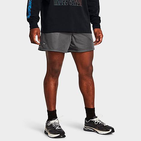 Under Armour Mens Under Armour Essential Mesh Shorts - Mens Black/White Product Image