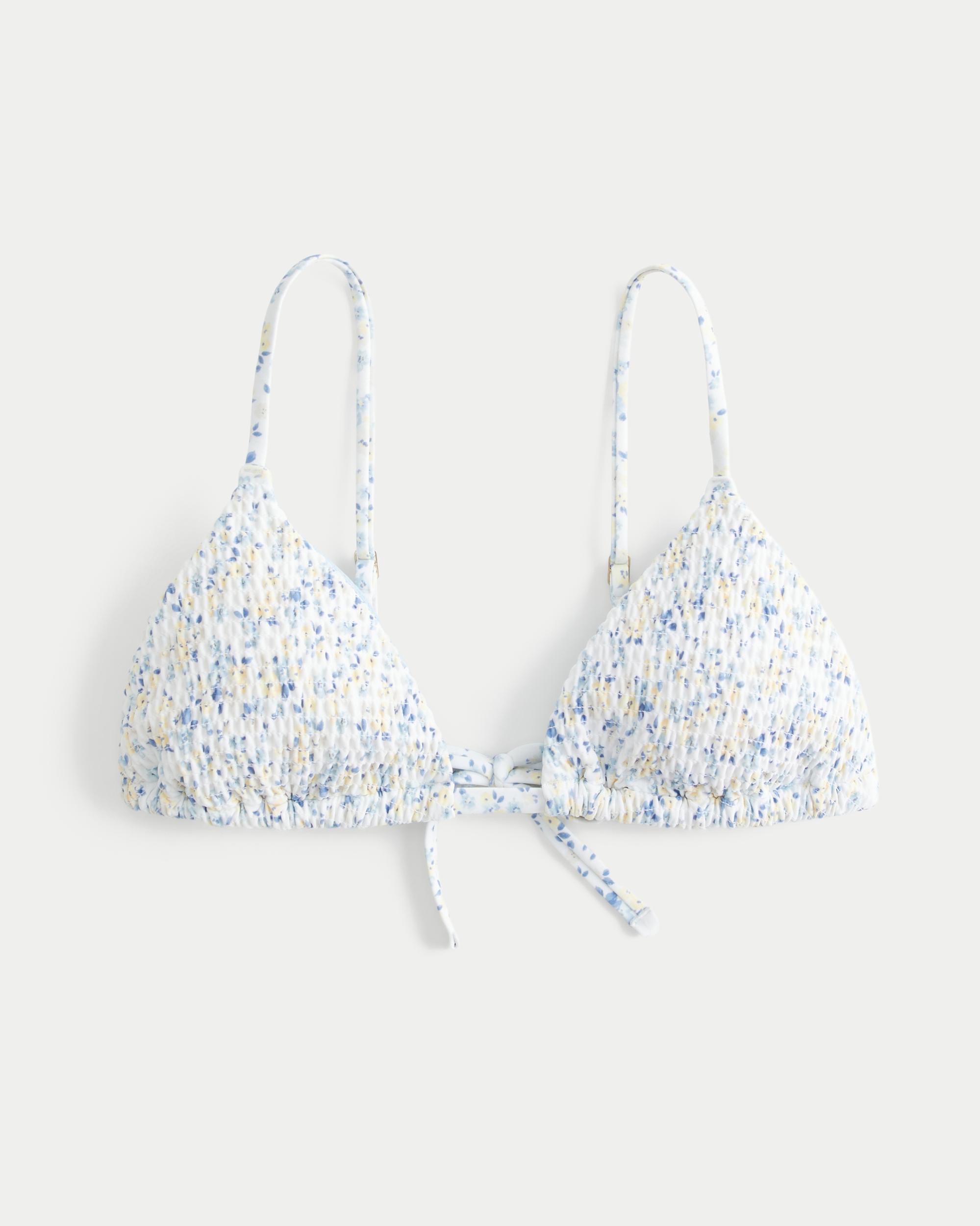 Smocked Triangle Bikini Top Product Image