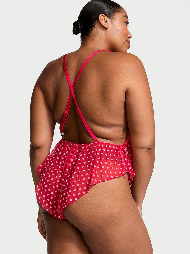 Tease Heart Mesh Romper Product Image