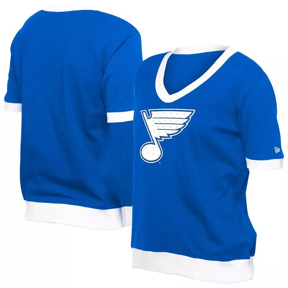 Women's New Era Blue St. Louis Blues Game Day Rhinestuds T-Shirt,  Product Image