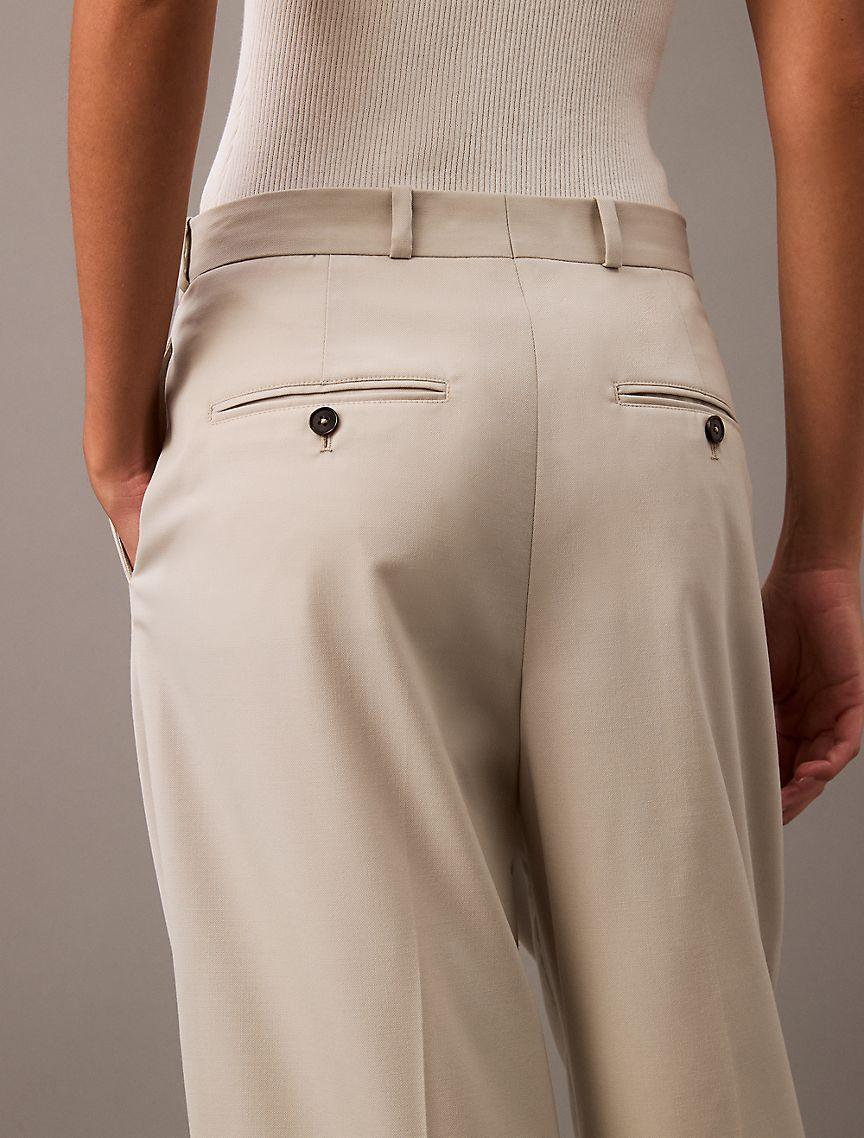 Pleated Wool Gabardine Blend Trouser Product Image