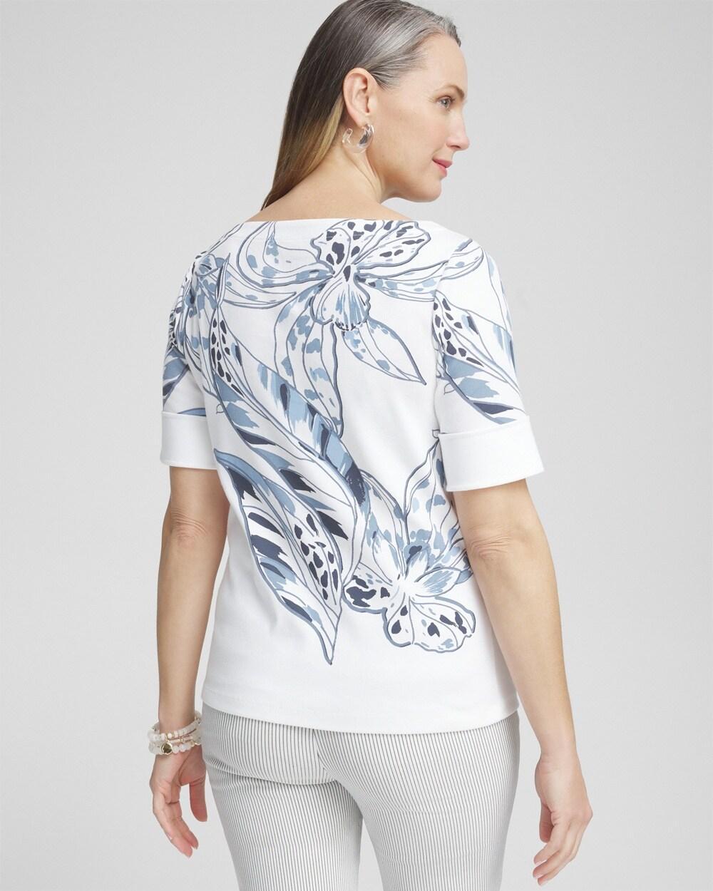 Floral Bateau Neck Tee Product Image