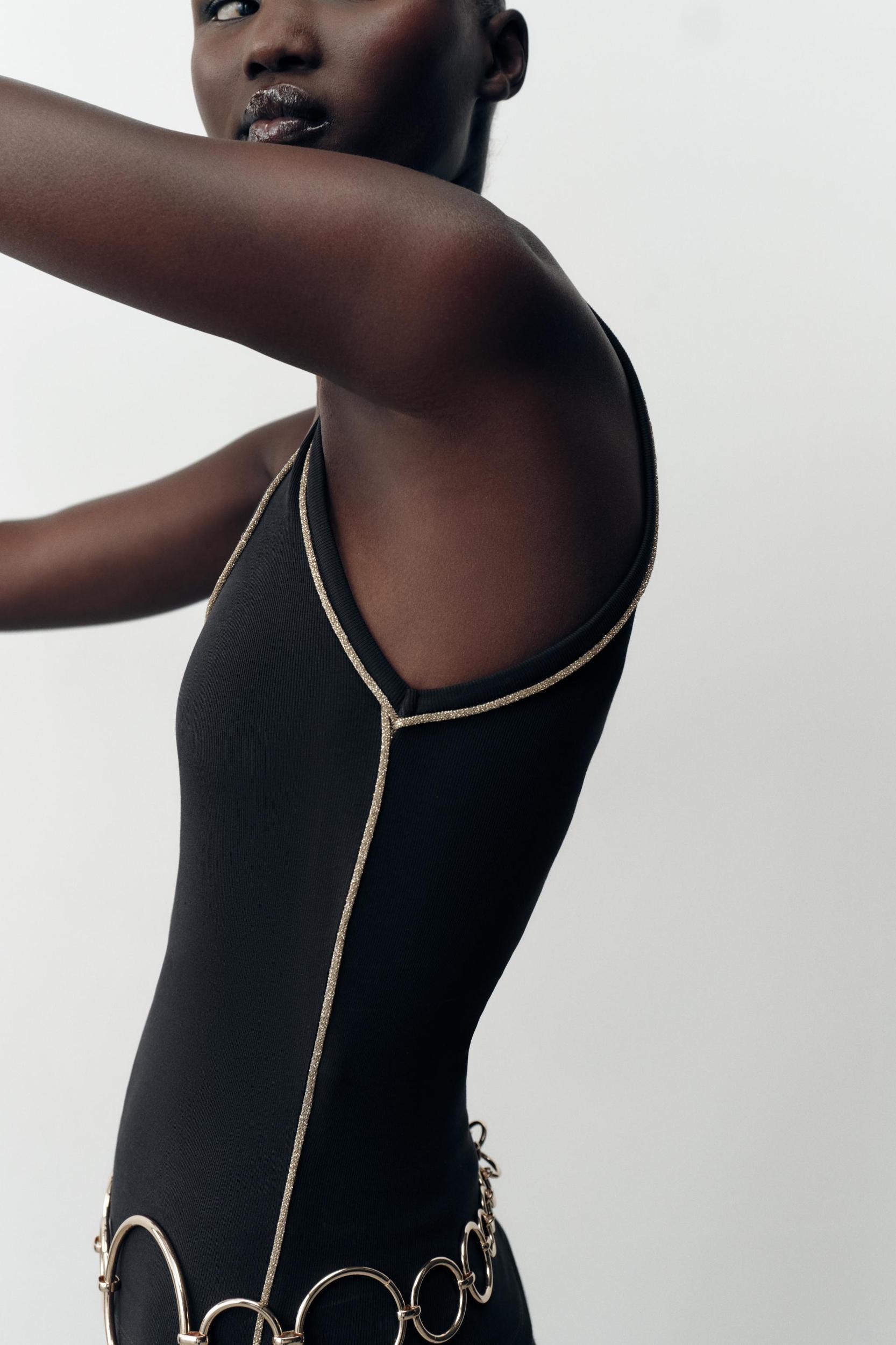 METALLIC THREAD TRIM TOP Product Image