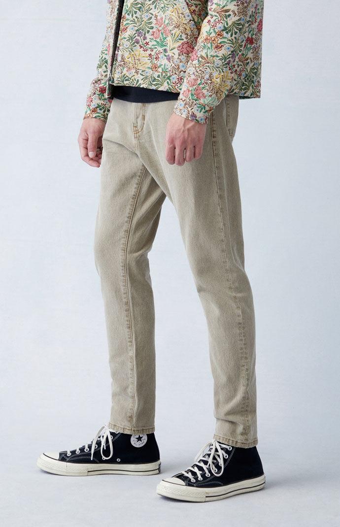 Men's Comfort Stretch Tan Slim Jeans 36W x 32L Product Image