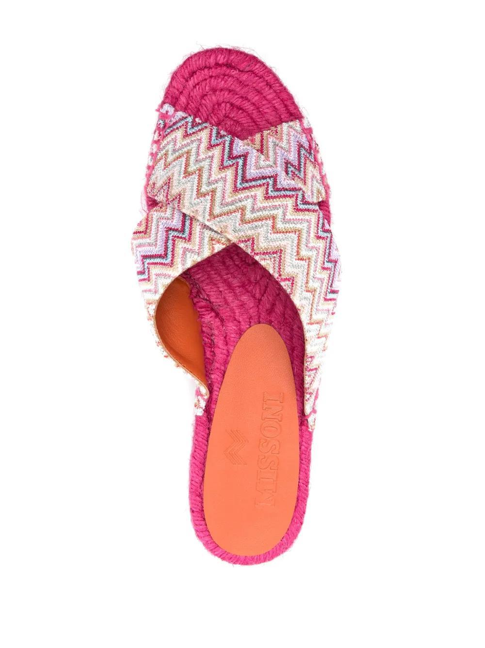 MISSONI Zigzag-woven Espadrilles In Pink Product Image