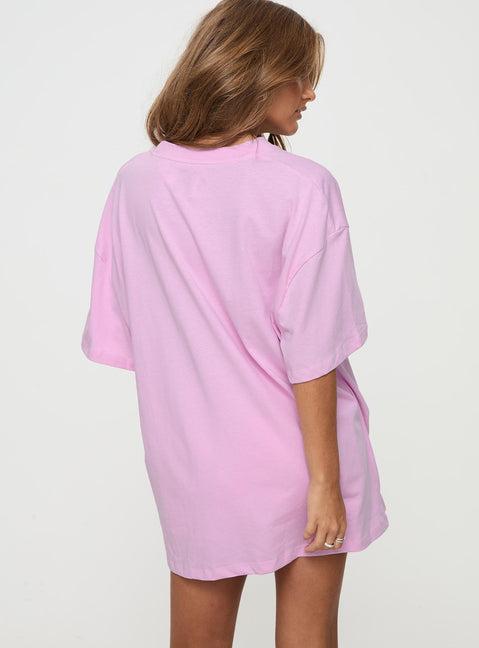 Hibiscus Haven Oversized Tee Pink Product Image