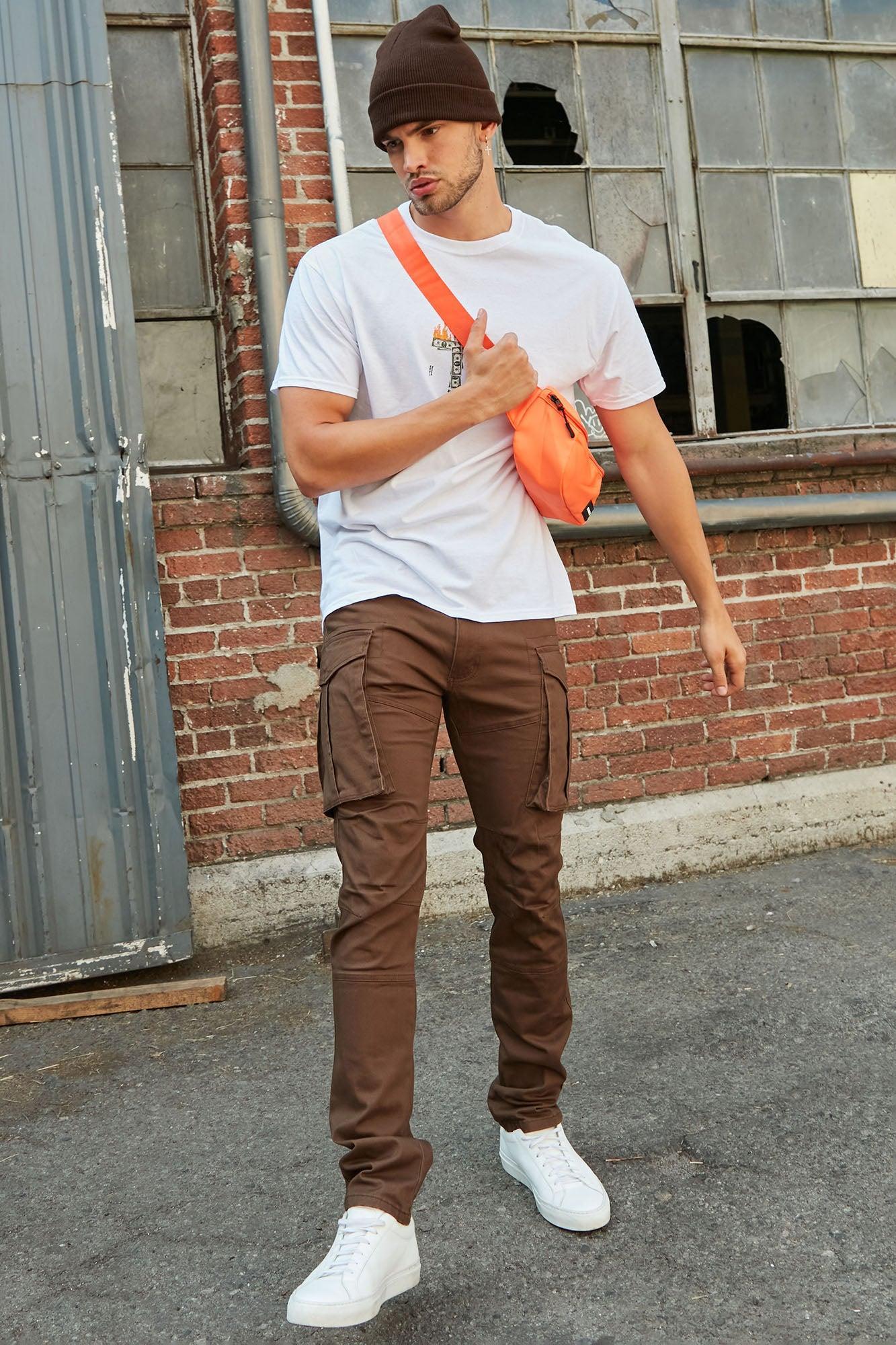 Summer Games Slim Cargo Pants - Brown Product Image