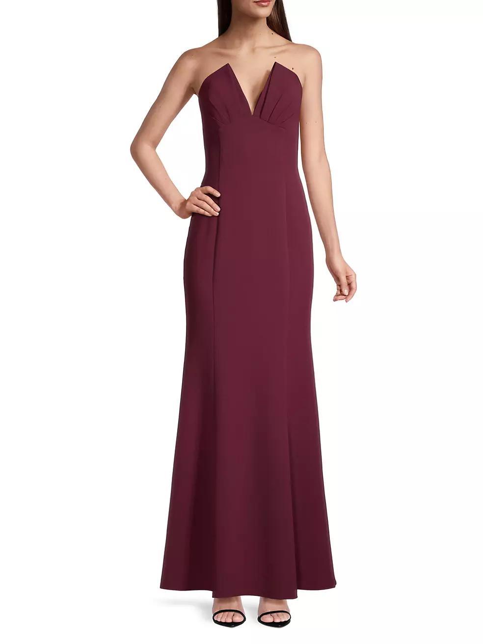 Twill Strapless Gown Product Image