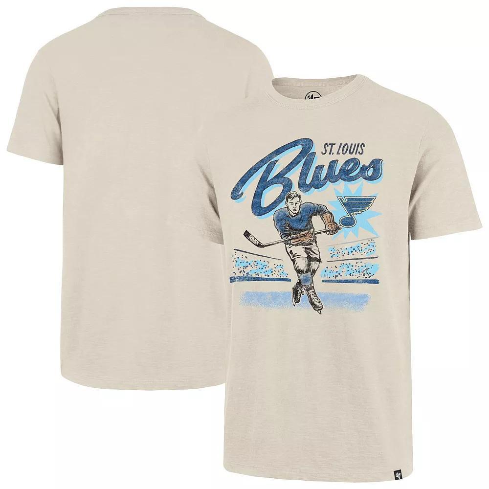 Men's '47  Natural St. Louis Blues Hockey Player Golden Age Scrum T-Shirt, Size: XL, Beige Product Image