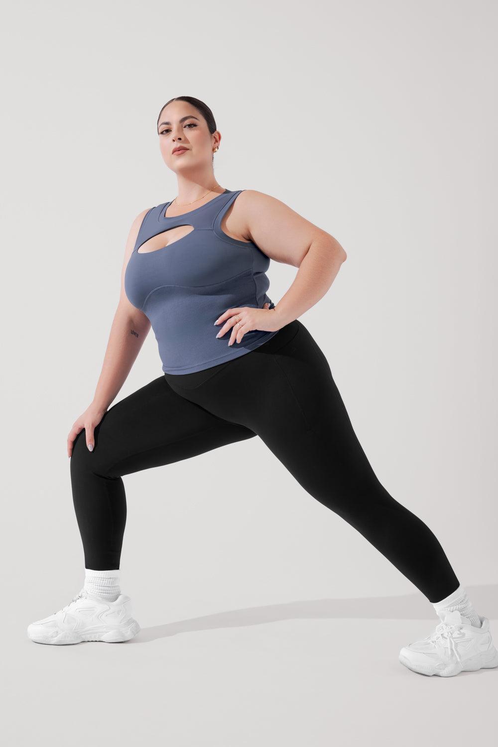 Peekaboo Crew Tank - American Blue Product Image